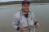 Stephan Fuchsloch with a 1kg Bartail Flathead