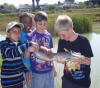 Excited Kids at Footloose with a Barbel catch
