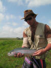 Sean Bisset with a big Rainbow Trout