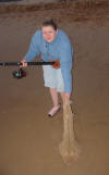 Aimee Harvey with a nice Lesser Sandshark