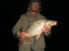 Mirror Carp caught at night