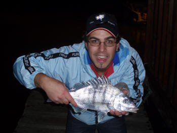 White Steenbras caught in an estuary