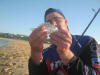 Gareth Roocroft with a Cape Stumpnose caught off the beach