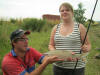 Aimee Harvey with a Mudfish