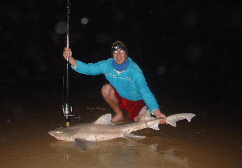 Gareth Roocroft With Spotted Gully Shark