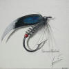 Bluebottle Trout Fly - Gavin Erwin Fish Art