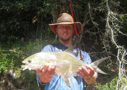 Kasouga Garrick caught on bucktail jig