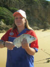 Aimee Harvey with a 41cm Pignose Grunter