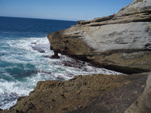 Looking at second ledge from first ledge, Brazenhead